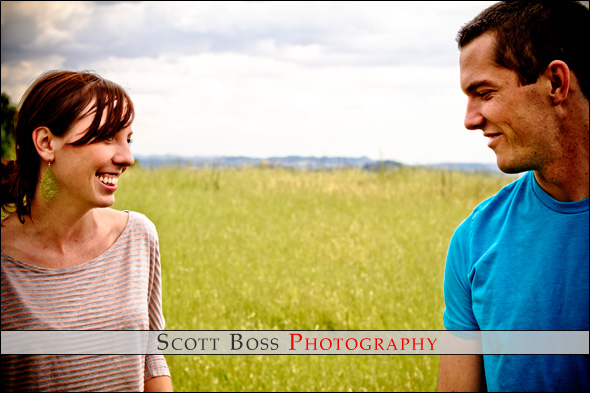 Couple smiling at each other